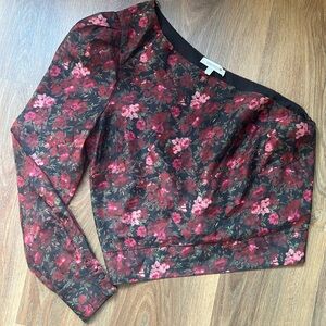Good American One Shoulder Floral Top